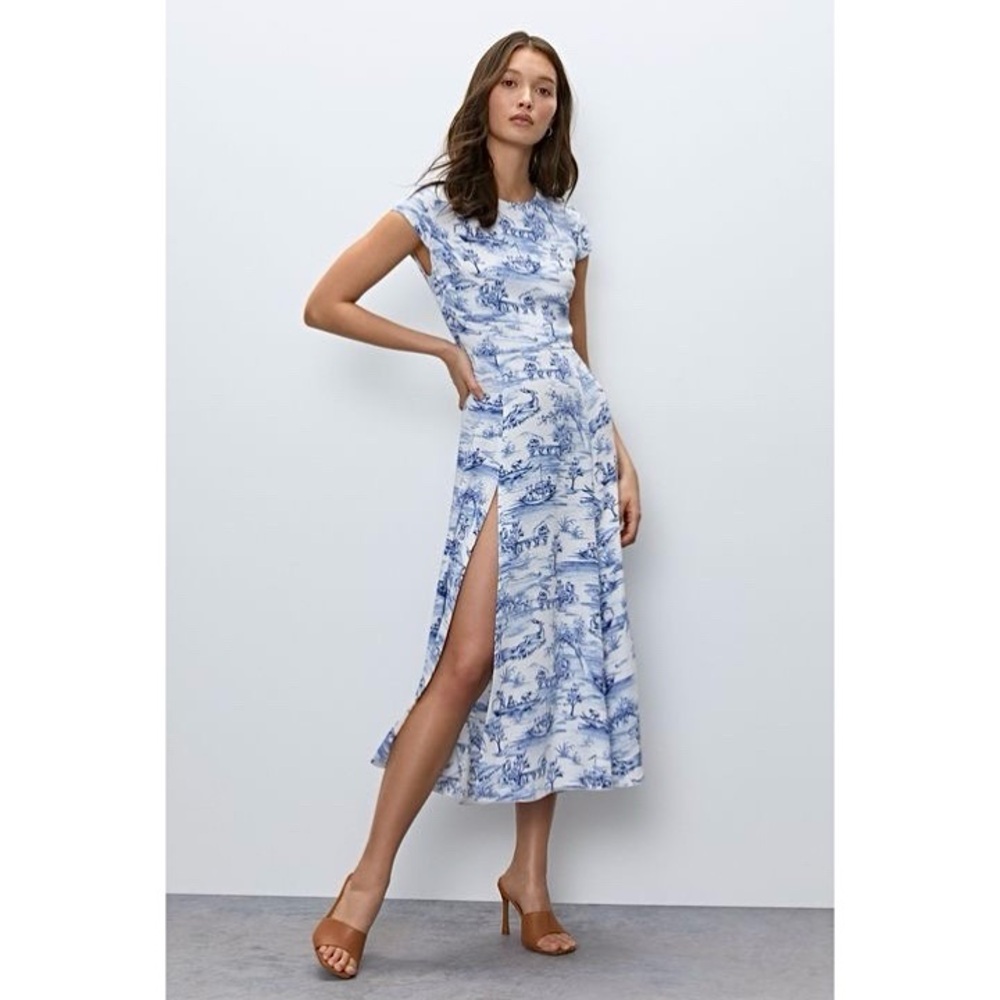 Aritzia Babaton Hamptons Toile Midi Dress